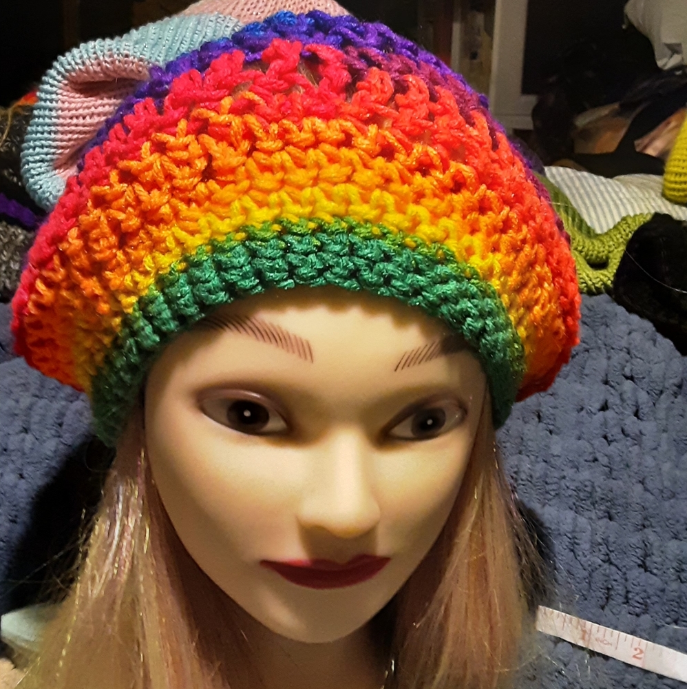 Handmade crochet acrylic beanie